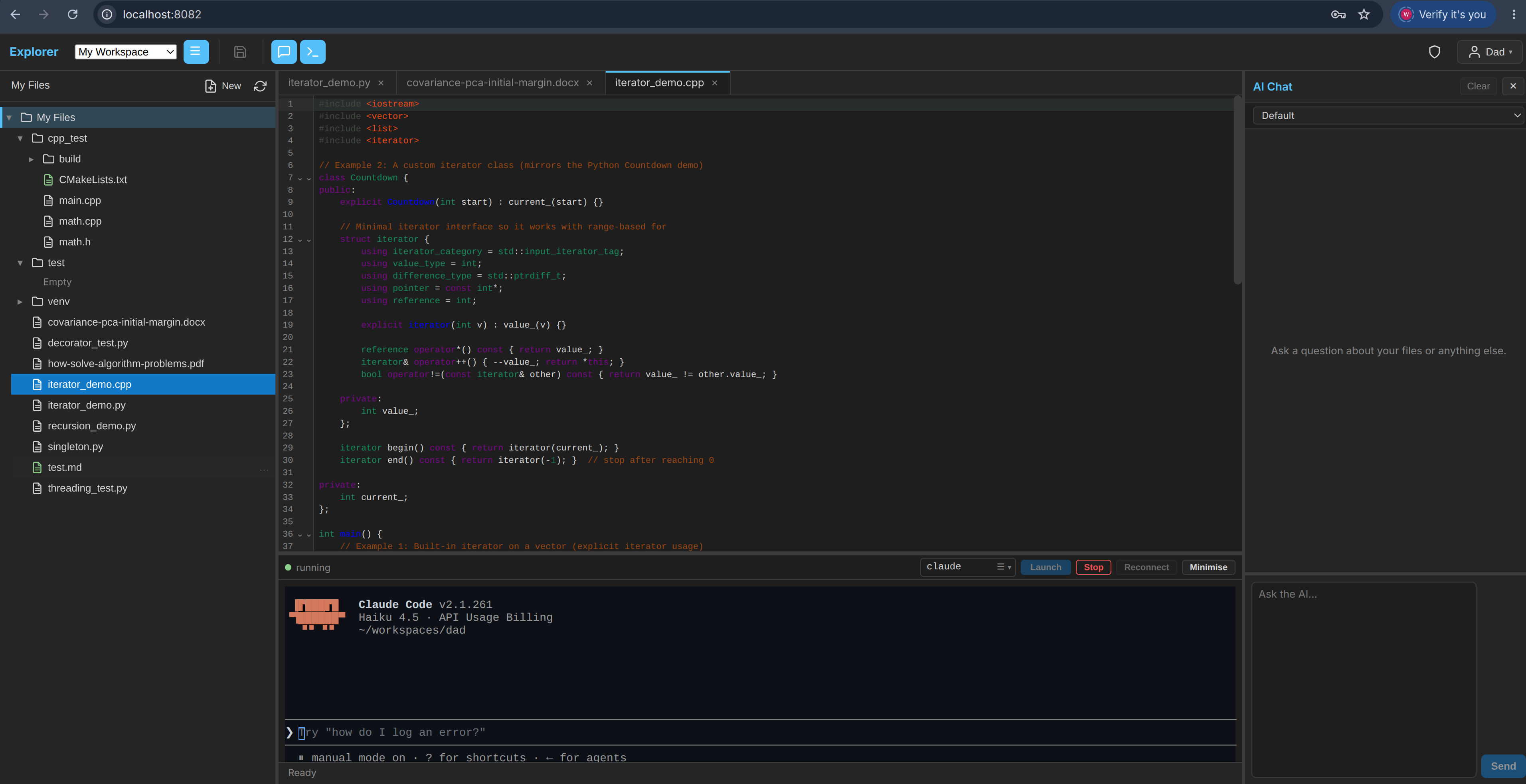 Advanced Web UI