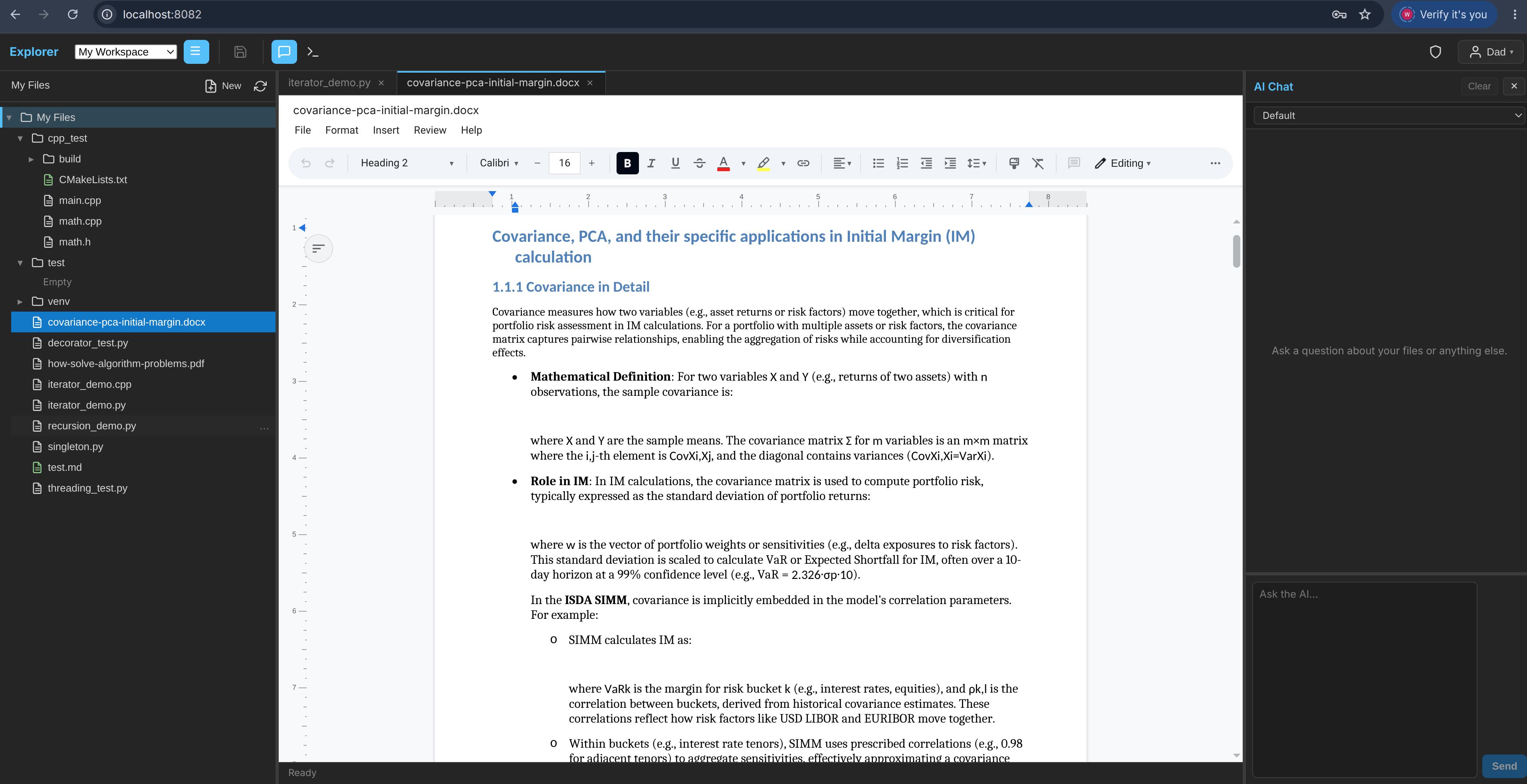 Basic Web UI